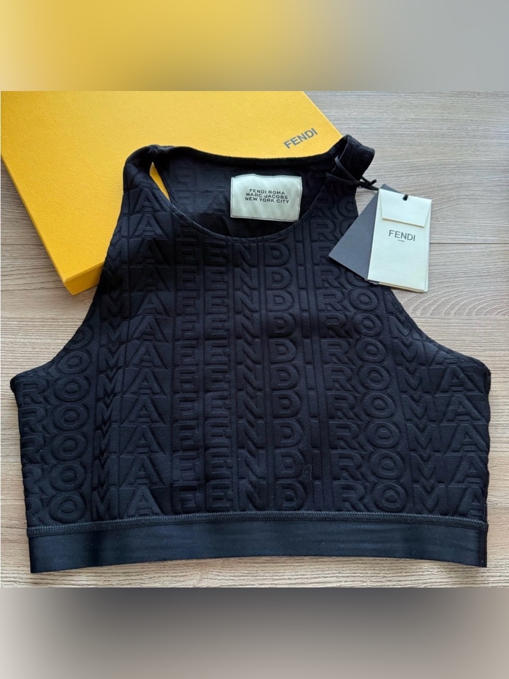 Fendi Black Crop Top Brand New Size XL